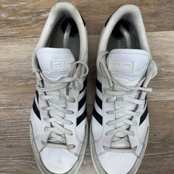 Adidas Grand Court White/Blue Leather Sneakers Men's Size 12 - Picture 2 of 7